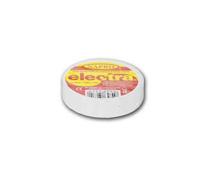 Izolan pska Napro electra PVC 0,13 mm x 15 mm x 10 m, biela