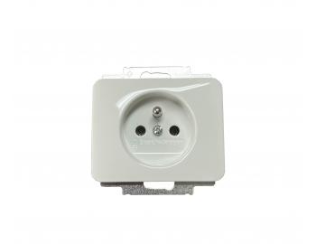 Z�suvka jednon�sobn� ABB Alpha Nea 5518B-A234024G - leskl� biela