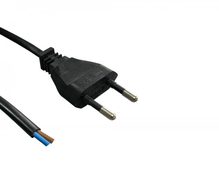 Flexo PVC �n�ra 872071-1-1/2, 2x0,75, rovn� vidlica, �ierna - 2 m