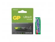 Alkalick batria GP Ultra Plus AAA (LR03) - 4 ks + uvaky Mentos zadarmo