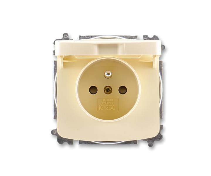 Z�suvka jednon�sobn� ABB Tango 5519A-A02397 C, IP40, bez�roubov�, v��ko - slonov� kos�