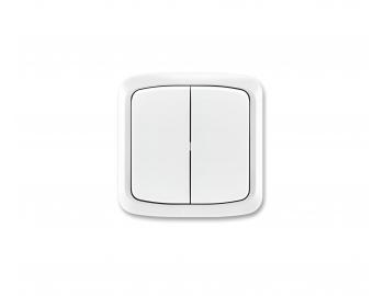 Prep�na� dvojit� kompletn� ABB Tango 3558A-52940 B, IP44, radenie 6+6 - biela