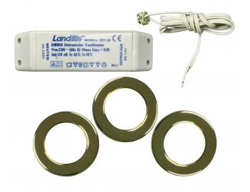 Sada vstavanch halognovch svietidiel Rendl SHP3205/Z, G4, 220-240 V, 3x 20 W - zlat