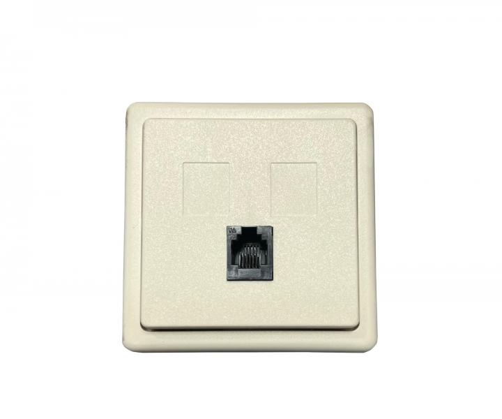 Jednoduch� telef�nna z�suvka ABB Classic 5013C-0210 B2 - tlmen� biela