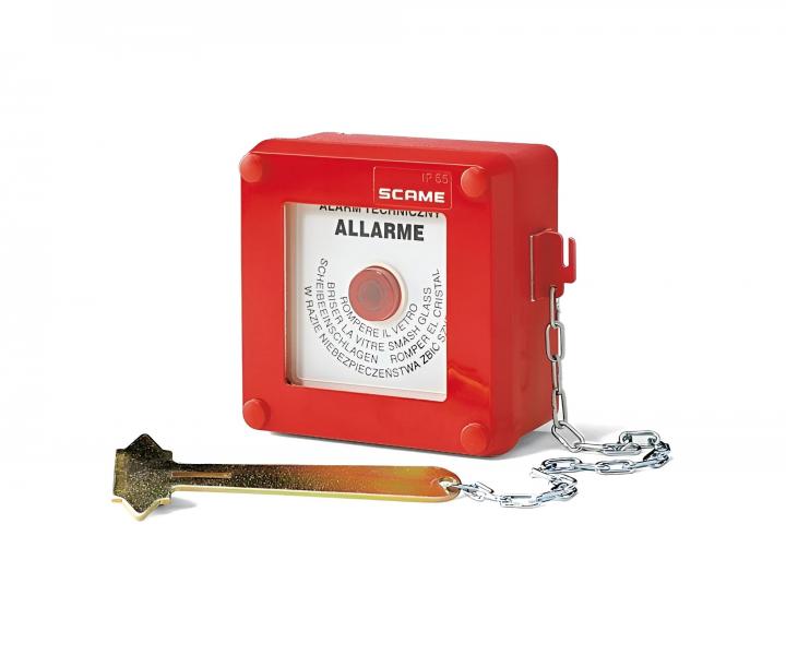 Tlaidlov hlsi poiaru Scame 676.35100, IP55 - erven