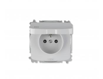 Z�suvka jednon�sobn� ABB Tango 6619A-A06997 S, IP44, ochrann� kol�k, clonky, v��ko - �ed�