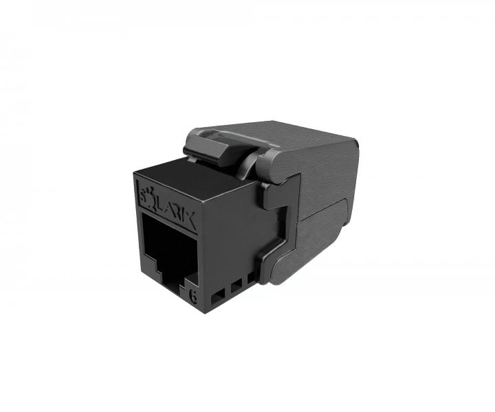 Konektor/keystone CAT6 UTP Solarix SXKJ-6-UTP-BK-SA, samorezn, dtov zsuvka RJ45 - ierny