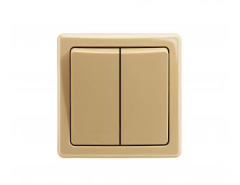 Prep�na� striedav� dvojit� kompletn� ABB Swing 3557G-C52340 D1, radenie 6+6 - b�ov�