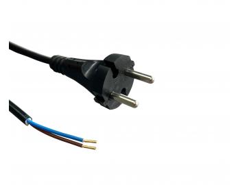 Flexo PVC nra 862071-1-51/3, 2x0,75, dutinky, rovn vidlica, ierna - 3 m