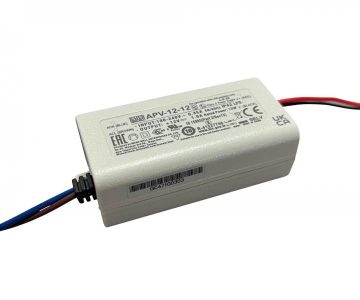 Nap�jac� zdroj pre LED Mean Well APV-12-12, IP42, 12 W, 12 V DC