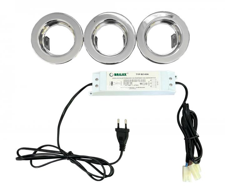 Sada halognovch lmp Brilux 4905-3, 20 W - mosadz