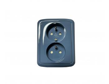 Z�suvka dvojit� ABB Tango 5512A-2359 M2, s clonami - svetlomodr�