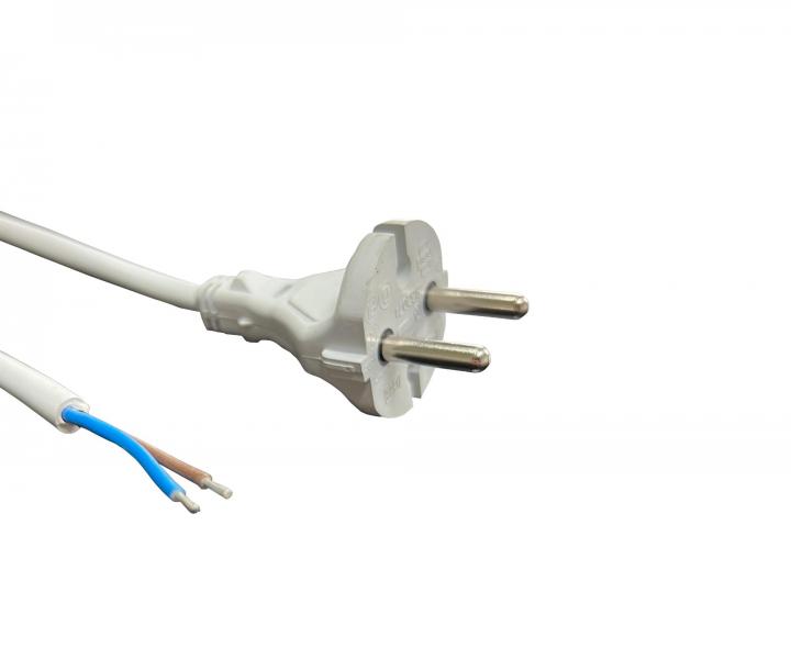 Flexo PVC nra 862071-2-1/2.2, 2x0,75, cn, rovn vidlica, ed - 2,20 m