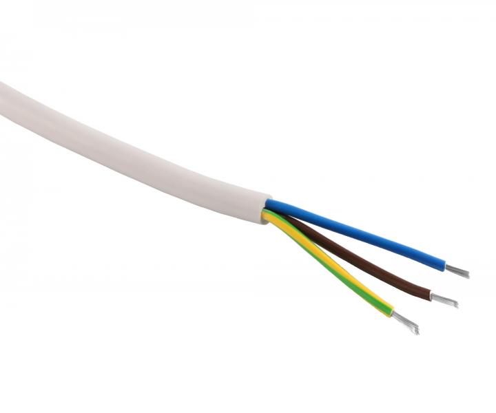 K�bel silik�nov� V05SS-F 3x0,50, NKT, biely - 1 m