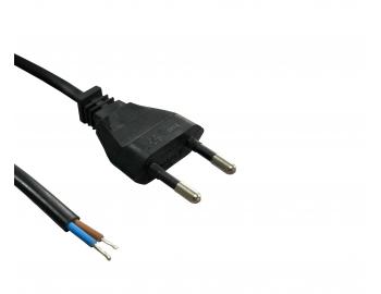 Flexo PVC nra 822051-1-1/1,5, 2x0,5, cn, rovn ploch vidlica, ierna - 1,5 m