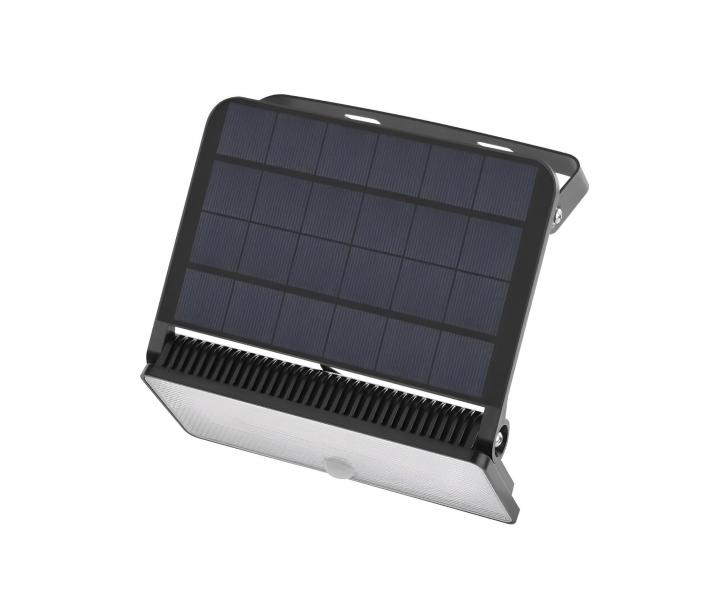 Solrny LED reflektor s pohybovm senzorom Emos Solo ZG122S, IP54, 1600 lm, ierny - neutrln biela