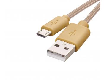 Rchlonabjac kbel Emos SM7006Y, USB A - micro USB B, zlat - 1 m