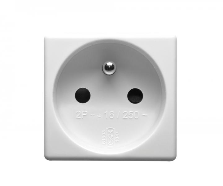 Zsuvka Gewiss GW20207, IP41, 250 V, 16 A - biela