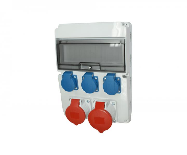 Rozvodnica na omietku AEP RSJ-0113, IP66, 11 modulov (1x11), 1x32A 5P, 1x16A 5P, 3x230 V