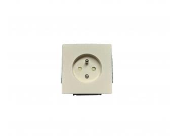 Z�suvka jednon�sobn� bez r�m�eka ABB Classic 5518C-A2359 B2, s clonami - tlmen� biela