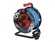 Poasie odoln predlovac kbel na bubne Emos P08550W, 4x zsuvka, 230 V, 1,5 mm2, modr, 50 m