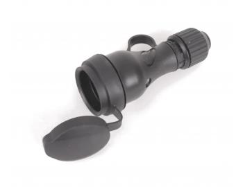Gumov vidlica Fanton 80052, IP44, 16 A, 2P - ierna