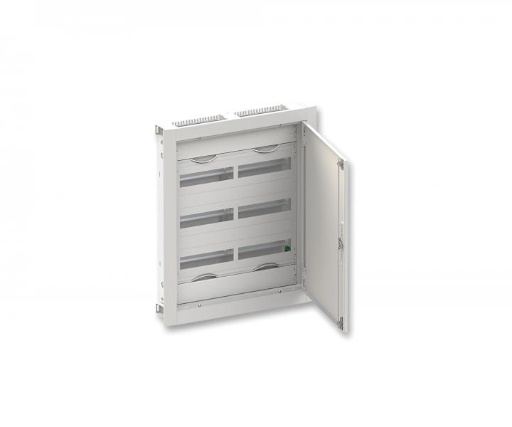 Rozvodnica oceoplechov pre zapusten mont ABB CU24R, IP 30, 72 modulov (3x24)