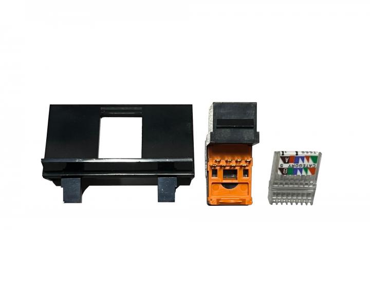 Nosn� maska z�suvky s konektormi ABB 5014E-A03517, E, F, 2x RJ45-8