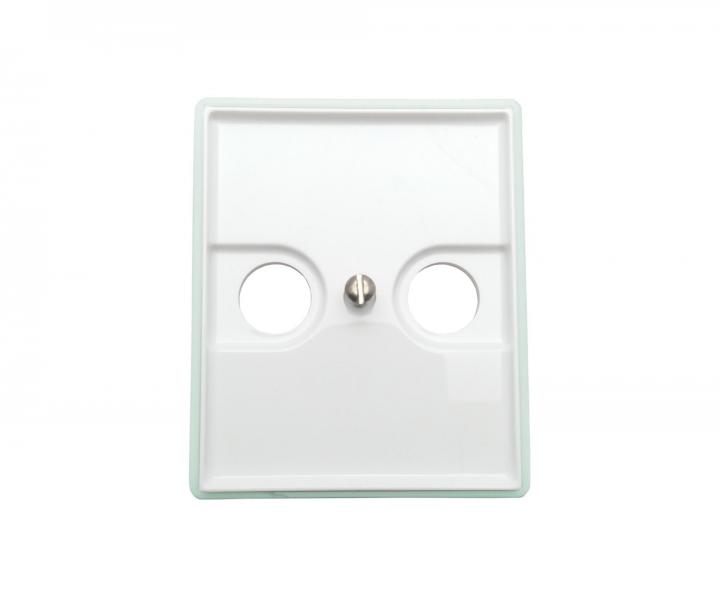 Kryt z�suvky telev�znej a satelitnej ABB Element-Time 5011E-A00200 02 - biela/�adov� zelen�