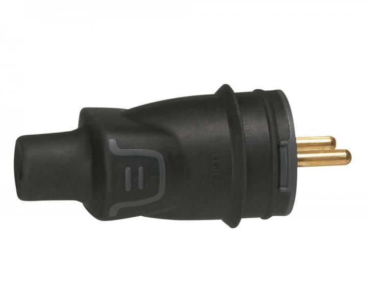 Vidlica gumov IP44 16 A Legrand 050445 ierna