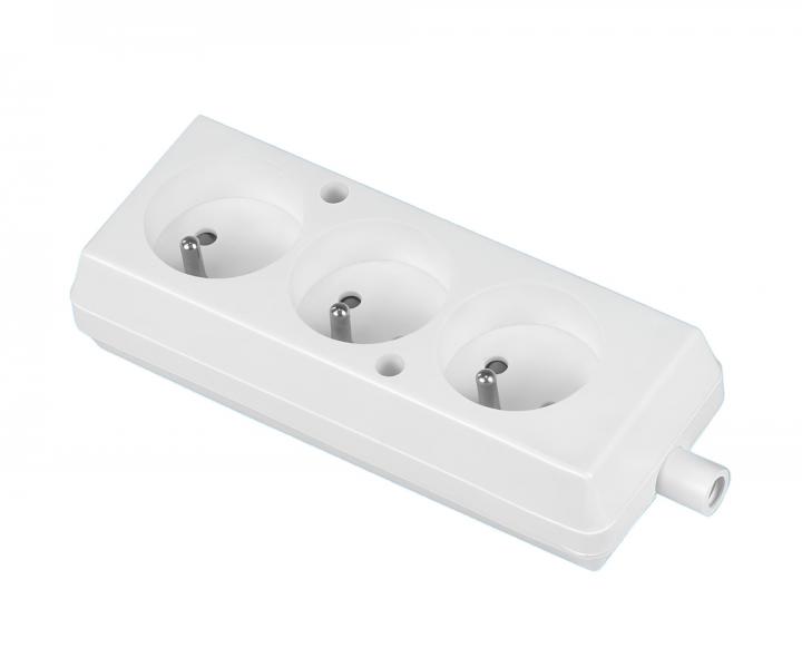 Trojnsobn zsuvka Jonex GN-370, IP20, 16 A, 250 V - biela