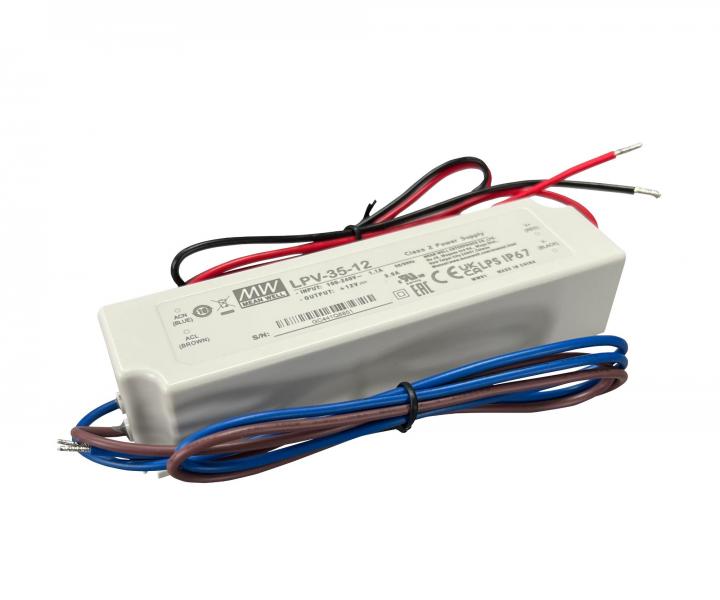 Nap�jac� zdroj pre LED Mean Well LPV-35-12, IP67, 35 W, 12 V DC