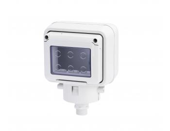Vodotesn rozvodn puzdro na mont na hlavici stpu Gewiss GW27056, IP55, 3 moduly