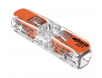 Svorka s páčkou spojovacia inline Wago 221-2411 - 2x4 mm2