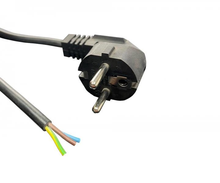 Flexo PVC nra 863107-1-1/2.20, 3Gx1, uhlov vidlica, ierna - 2,20 m