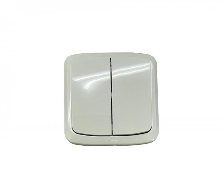 Prep�na� dvojit� kompletn� ABB Tango 3558A-52940 S, IP44, radenie 6+6 - dymovo �ed�