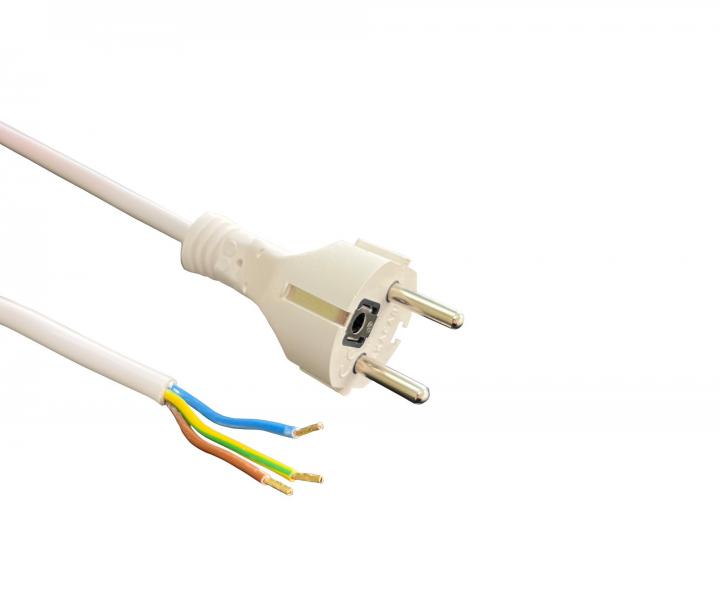 Flexo PVC nra 863109-3-53/5, 3Gx1, dutinky, rovn vidlica, biela - 5 m