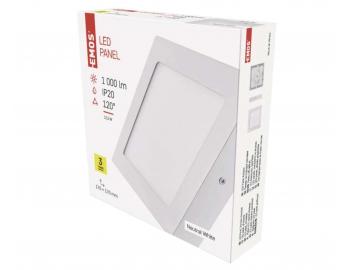 Štvorcové prísadené LED svietidlo Emos Profi ZM6132, 12,5 W, neutrálná biela
