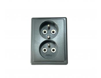 Z�suvka dvojit� ABB Classic 5512C-2349 S3 - antracitov�