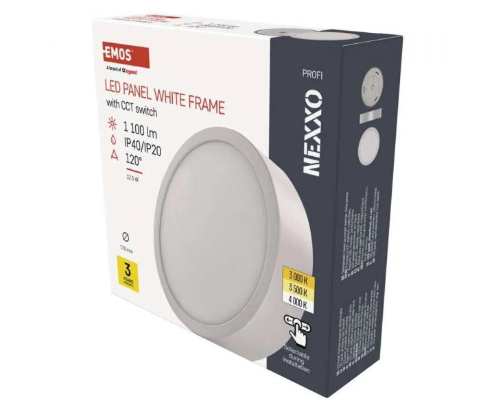 Kruhov prsaden LED svietidlo Emos Nexxo ZM5133, 12,5 W, tepl/neutrlna biela