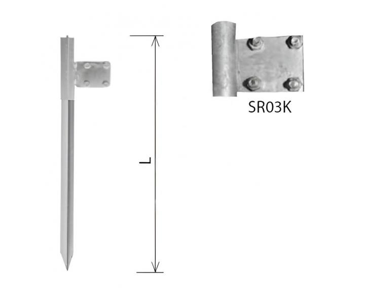 Zemniaca ty s profilom "T" Kovoblesk ZTT, so svorkou SR03K - 1,5 m