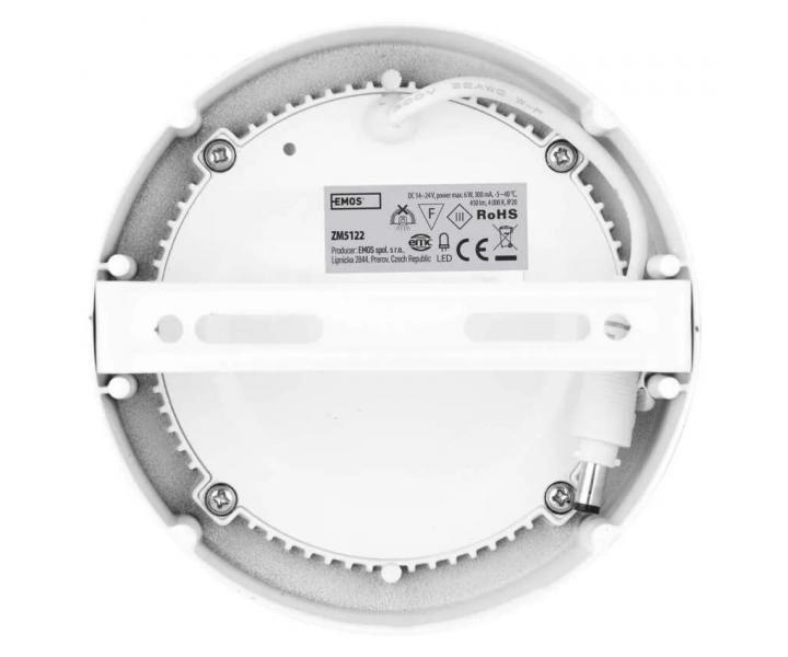 Kruhov prsaden LED svietidlo Emos Profi ZM5122, 6 W, neutrln biela