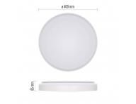 Kruhov prsaden LED svietidlo Emos Livi ZM5162, 40 cm, 30 W, tepl-studen biela, stmievaten
