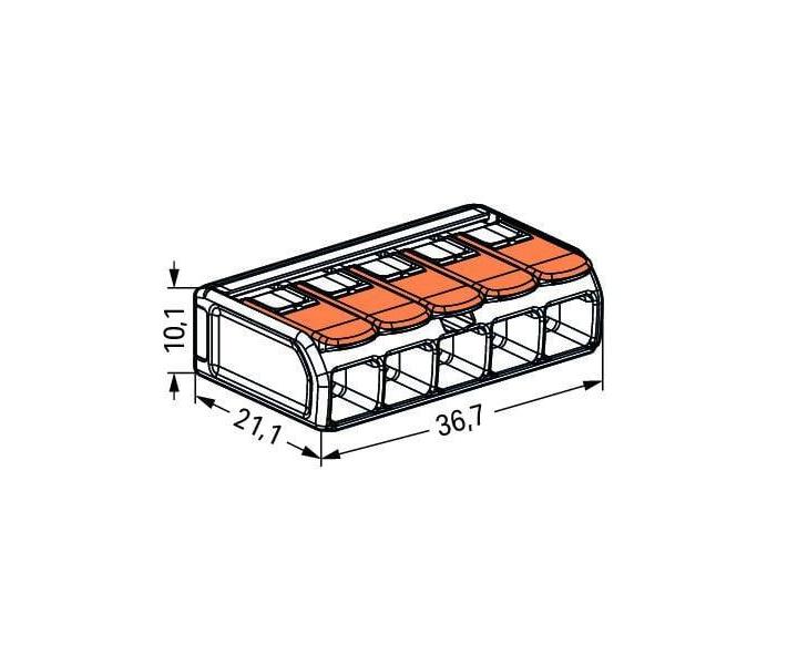 Svorka s pkou Wago 221-615 - 5x6 mm2