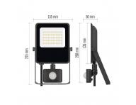 LED reflektor s pohybovm idlem Emos Visio ZS2933, IP54, 30 W, ierny - neutrln biela
