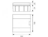 Rozvodnica zapusten Elektro plast, IP 40, 6 modulov (1x6)
