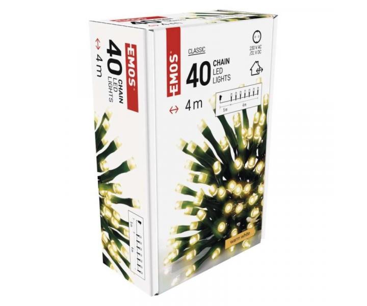LED vianon reaz, 4 m, vonkaj aj vntorn, tepl biela, asova Emos D4AW01