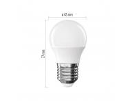 LED iarovka Emos Classic Mini Globe ZQ6E21.3, E27, 4,2 W (40W), tepl biela - 1 ks