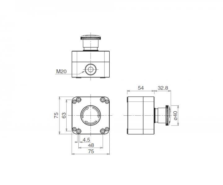 Tlaidlo celkovho zastavenia Scame 590.PR01R4N