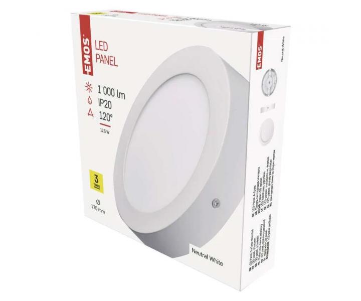 Kruhov prisaden LED svietidlo Emos Profi ZM5132, 12,5 W, neutrln biela
